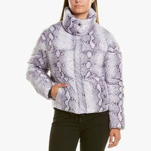 Apparis Jamie Snake Print Puffer Coat